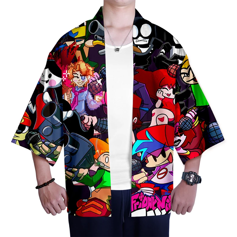 Новое модное крутое кимоно с героями аниме рубашка 3d принтом плащ модные мужские