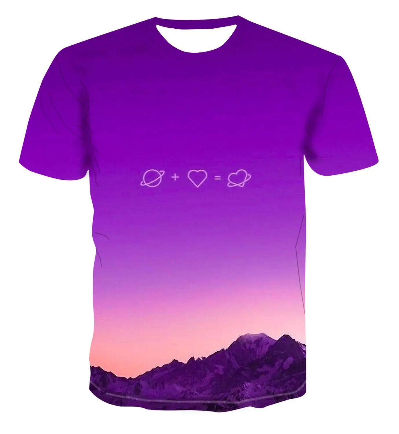 New 3d Dynamic Printing Geometric Creative Design Pattern Color Summer Breathable Top Psychedelic Vertigo T -Shirt Trend Couple
