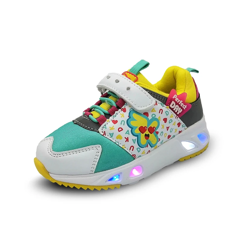 

Super quality 1pair Fashion Lighted Shoes Girl Children Orthopedic shoes hard back Sneaker, New kids Shoes