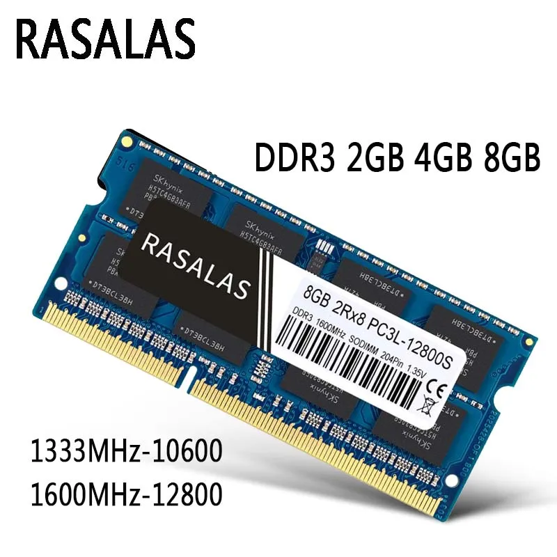 Rasalas оперативной памяти DDR3 8 ГБ 4 8500 10600 12800 SO DIMM 1 35 V 5 Тетрадь 204Pin ноутбук