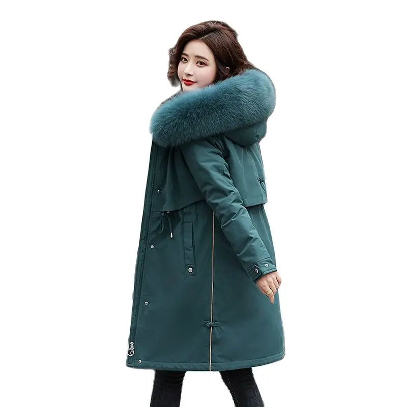 Women Winter Hooded Faux Fur Collar Drawstring Embroidery Long Warm Coat Puffer Jacket Cotton Padded Parkas Outwear Overcoat
Women Winter Hooded Faux Fur Collar Drawstring Embroidery Long Warm Coat Puffer Jacket Cotton Padded Parkas Outwear Overcoat