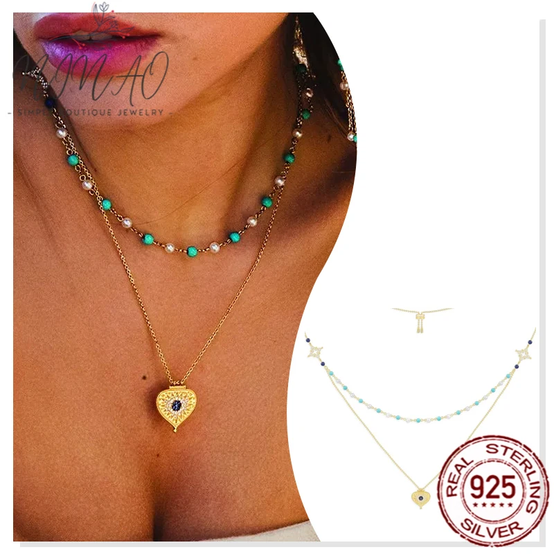 925 Sterling Silver Zircon Devil's Eye Necklace Pendant Girl's Holiday Gift Cold Wind Luxury Fashion Retro Personality Boutique
925 Sterling Silver Zircon Devil's Eye Necklace Pendant Girl's Holiday Gift Cold Wind Luxury Fashion Retro Personality Boutique