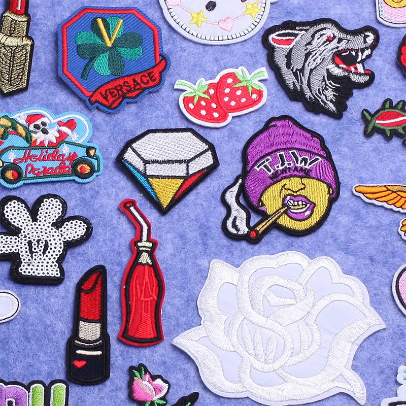 Strawberry Iron on Patches for Clothing Badges Stickers on Children's Clothes Diamond Lipstick Embroidered Patches for Clothing
Strawberry Iron on Patches for Clothing Badges Stickers on Children's Clothes Diamond Lipstick Embroidered Patches for Clothing
