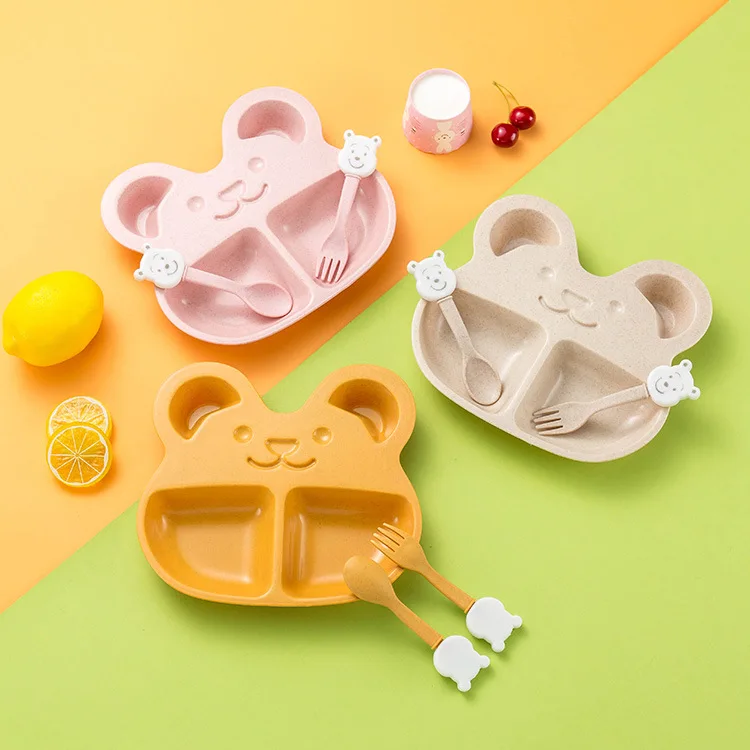 Wheat Straw Tableware Kids Baby Cute Bear Cutlery Set with Fork Spoon Children Plate Biodegradable Learnning Feeding Dinerware
Wheat Straw Tableware Kids Baby Cute Bear Cutlery Set with Fork Spoon Children Plate Biodegradable Learnning Feeding Dinerware
