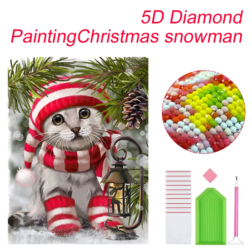 5D DIY Diamond Painting Kits Christmas Kitty Full Drill Cat Diamond Art Painting Craft for Xmas Home Wall Room Decora 30 x 40 cm
5D DIY Diamond Painting Kits Christmas Kitty Full Drill Cat Diamond Art Painting Craft for Xmas Home Wall Room Decora 30 x 40 cm