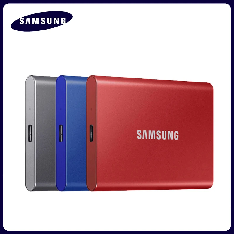 

Оригинальный Samsung SSD 1 ТБ T7 Портативный внешний твердотельный накопитель 500 Гб ТБ 2 ТБ Type-C USB 3,2 Gen2 совместимый с ноутбуком