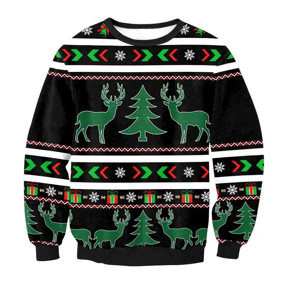 Christmas Tree Reindeer UglY Christmas Sweater 3D Funny Printed Crew Neck Holiday Sweatshirt Couple Pullover Xmas Jumper Tops
Christmas Tree Reindeer UglY Christmas Sweater 3D Funny Printed Crew Neck Holiday Sweatshirt Couple Pullover Xmas Jumper Tops