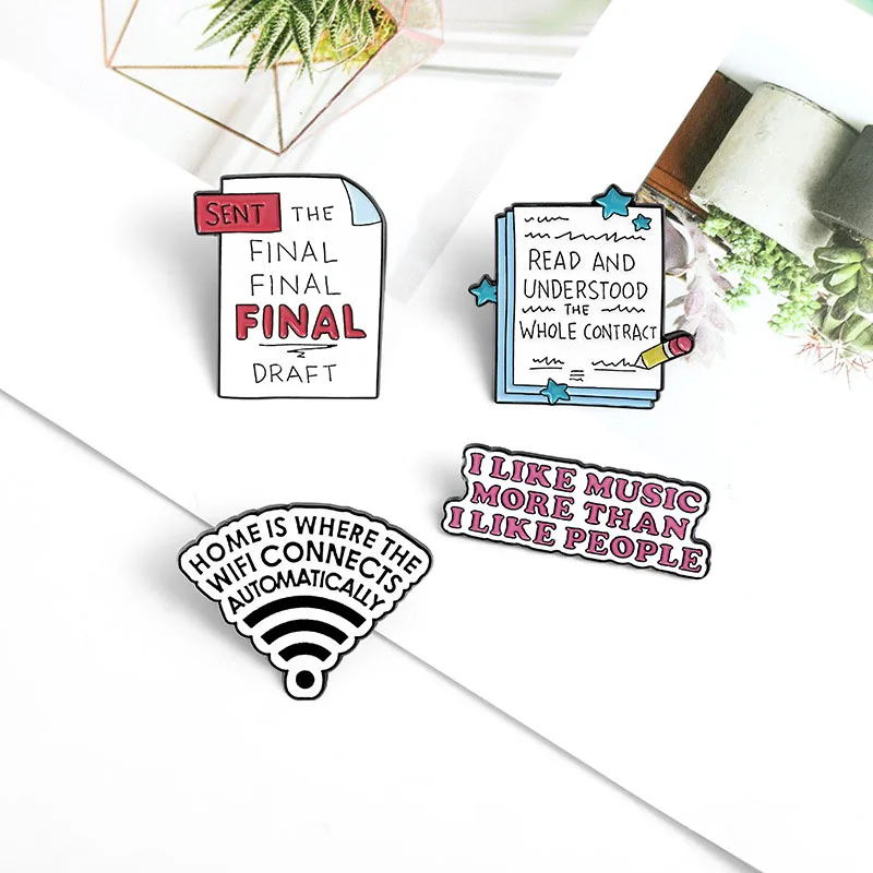 

4 Styles To Do List Enamel Pins Custom Humor Funny Quote Brooches Bag Clothes Lapel Pin Label Badge Cartoon Jewelry Gift Friends