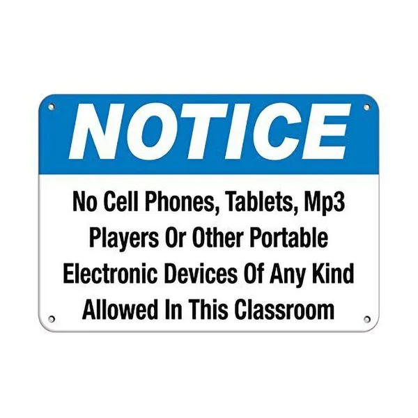 Cell Phones Tablets mp3 Players Not Allowed Classroom Tin Sign art wall decoration,vintage aluminum retro metal sign
Cell Phones Tablets mp3 Players Not Allowed Classroom Tin Sign art wall decoration,vintage aluminum retro metal sign