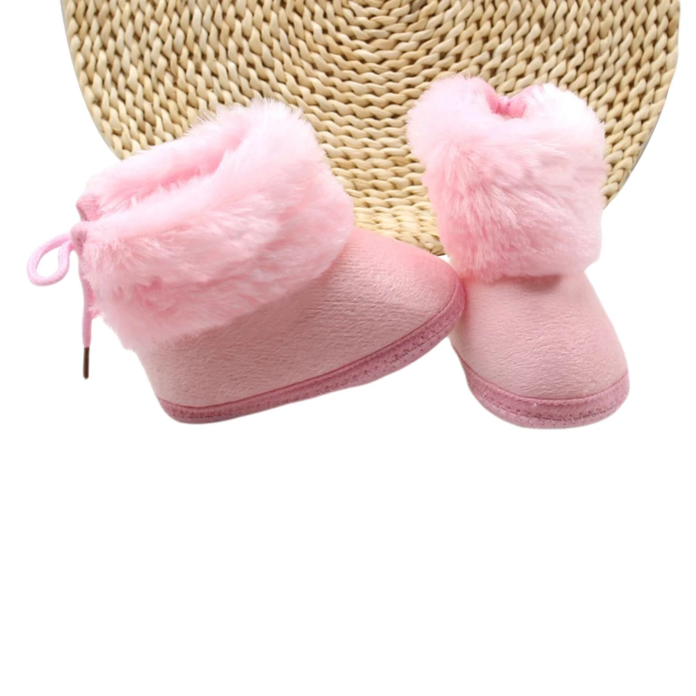 Infant Baby Snow Boots Anti-Slip Sole Winter Warm Lace Up Sneakers Faux Fur Crib Shoes
Infant Baby Snow Boots Anti-Slip Sole Winter Warm Lace Up Sneakers Faux Fur Crib Shoes