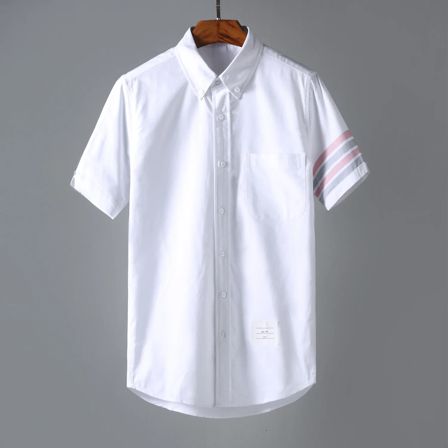 2021 Luxury TB Brand Men Shirt Cotton Solid Striped Short Sleeve Summer High Quality Women Blouse
2021 Luxury TB Brand Men Shirt Cotton Solid Striped Short Sleeve Summer High Quality Women Blouse