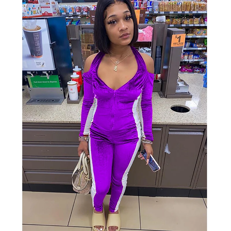 TNNAOFF Popular Patchwork Zip Stretch Bodycon Jumpsuit for Women Fall Sexy Long Sleeve Strapless One Piece Club Casual Rompers
TNNAOFF Popular Patchwork Zip Stretch Bodycon Jumpsuit for Women Fall Sexy Long Sleeve Strapless One Piece Club Casual Rompers