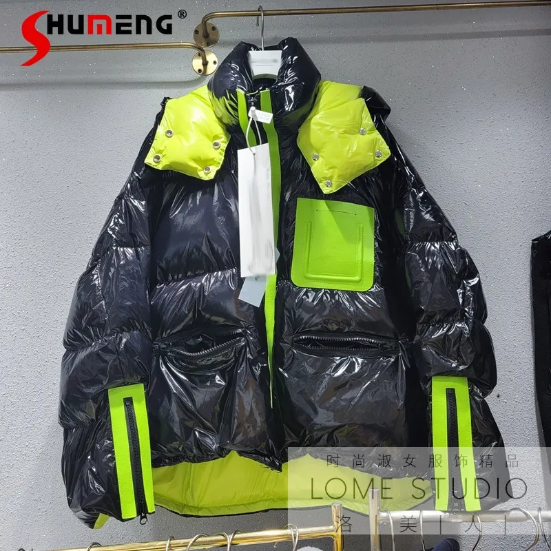 2021winter New Fashion Zipper Decorations Cotton-Padded Coat Women's Contrast Color Hooded Collar Loose down Jacket Female
2021winter New Fashion Zipper Decorations Cotton-Padded Coat Women's Contrast Color Hooded Collar Loose down Jacket Female
