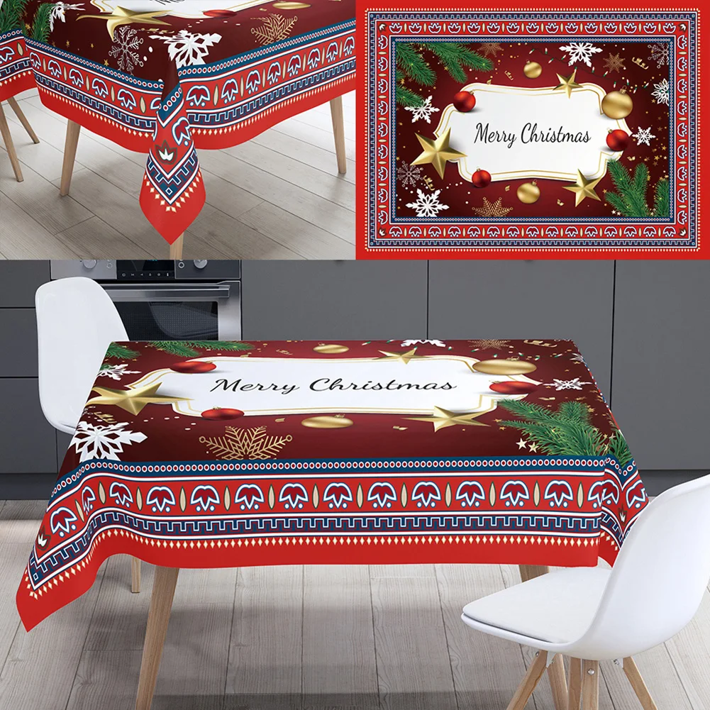 Christmas Tablecloth Rectangle Table Cloths for Home Banquet Party Holiday Kitchen Dining Room Tabletop New Year Decoration home
Christmas Tablecloth Rectangle Table Cloths for Home Banquet Party Holiday Kitchen Dining Room Tabletop New Year Decoration home
