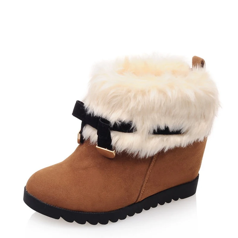 ANNYMOLI Snow Boots Woman High Heel Ankle Boots Height Increasing Ladies Shoes Bow Short Boots Female Winter Warm Black Size 43
ANNYMOLI Snow Boots Woman High Heel Ankle Boots Height Increasing Ladies Shoes Bow Short Boots Female Winter Warm Black Size 43