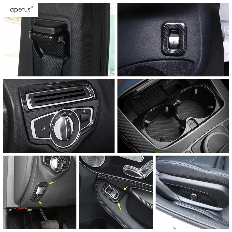 Lapetus Interior Kit For Mercedes-Benz GLC X253 2016 - 2021 Carbon Fiber Look Water Cup Holder / Safety Belt Buckle Cover Trim
Lapetus Interior Kit For Mercedes-Benz GLC X253 2016 - 2021 Carbon Fiber Look Water Cup Holder / Safety Belt Buckle Cover Trim