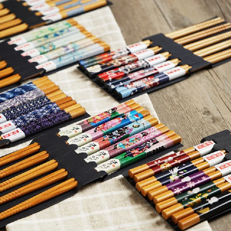 Reusable 5 Pair Set Handmade Bamboo Japanese Natural Wood Chopsticks Sushi Food Cat Flower Multi color Wooden Chop sticks
Reusable 5 Pair Set Handmade Bamboo Japanese Natural Wood Chopsticks Sushi Food Cat Flower Multi color Wooden Chop sticks
