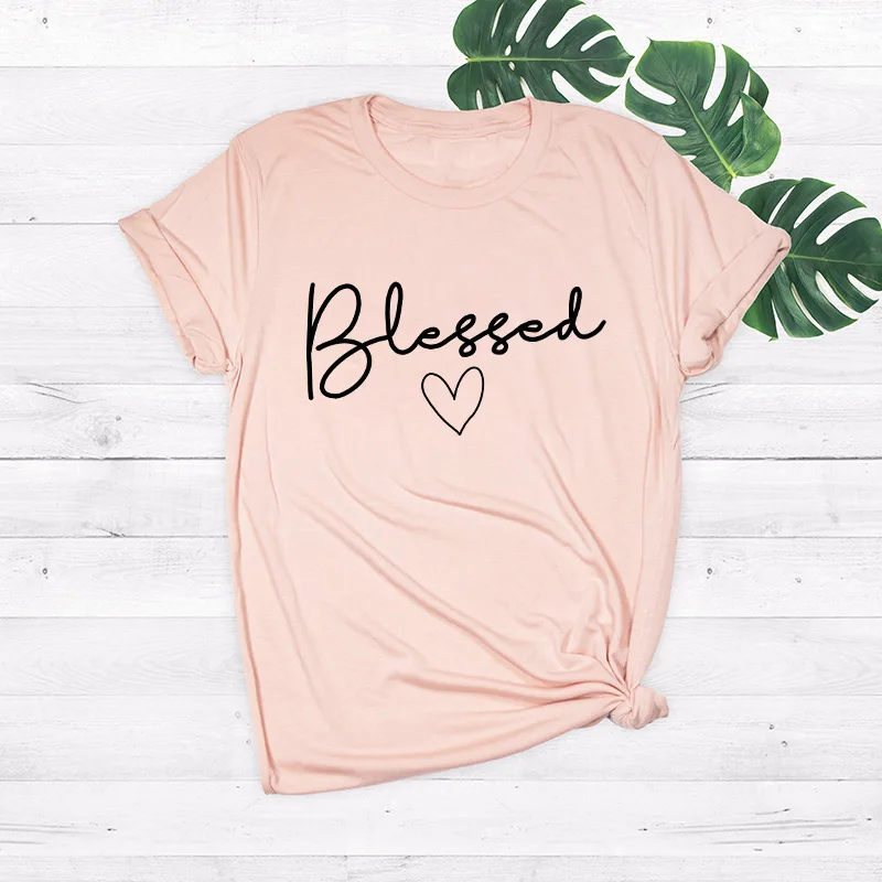 Summer Cotton T Shirt Women Blessed Letter Graphic Tees Short Sleeve Harajuku 5XL Plus Size T-Shirts Streetwear
Summer Cotton T Shirt Women Blessed Letter Graphic Tees Short Sleeve Harajuku 5XL Plus Size T-Shirts Streetwear