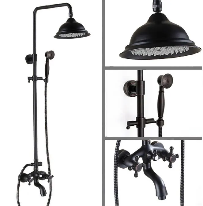 Black oil Antique Brass Wall Mounted Rain Bathroom Rainfall Shower Faucet Set with Hand Spray Shower Head Tub Mixer Tap 2rs450
Black oil Antique Brass Wall Mounted Rain Bathroom Rainfall Shower Faucet Set with Hand Spray Shower Head Tub Mixer Tap 2rs450