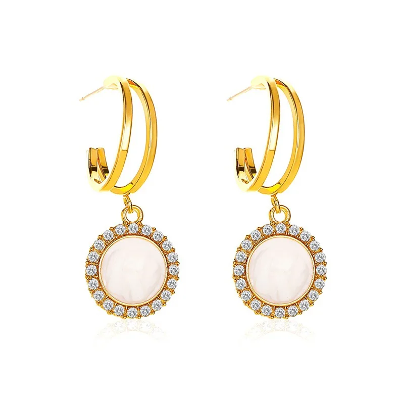 new Popular round Shell Earrings for Women Geometric Temperament Korean Style Long gold Earrings fashion wholesale jewelry
new Popular round Shell Earrings for Women Geometric Temperament Korean Style Long gold Earrings fashion wholesale jewelry