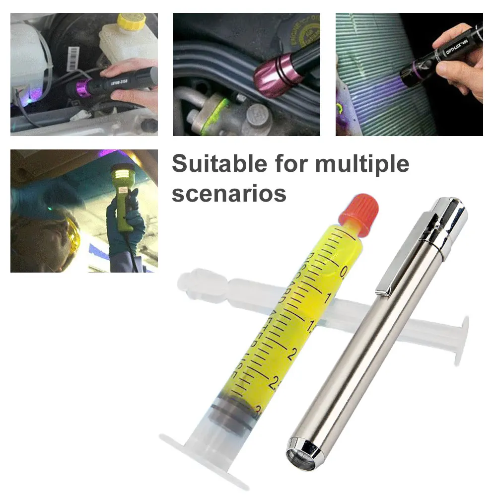 Stainless Steel 365nm UV Waterproof Led Flashlight Torch Fluorescence Oil Detection Air Conditioning for Car A/C Pipeline Repair
Stainless Steel 365nm UV Waterproof Led Flashlight Torch Fluorescence Oil Detection Air Conditioning for Car A/C Pipeline Repair