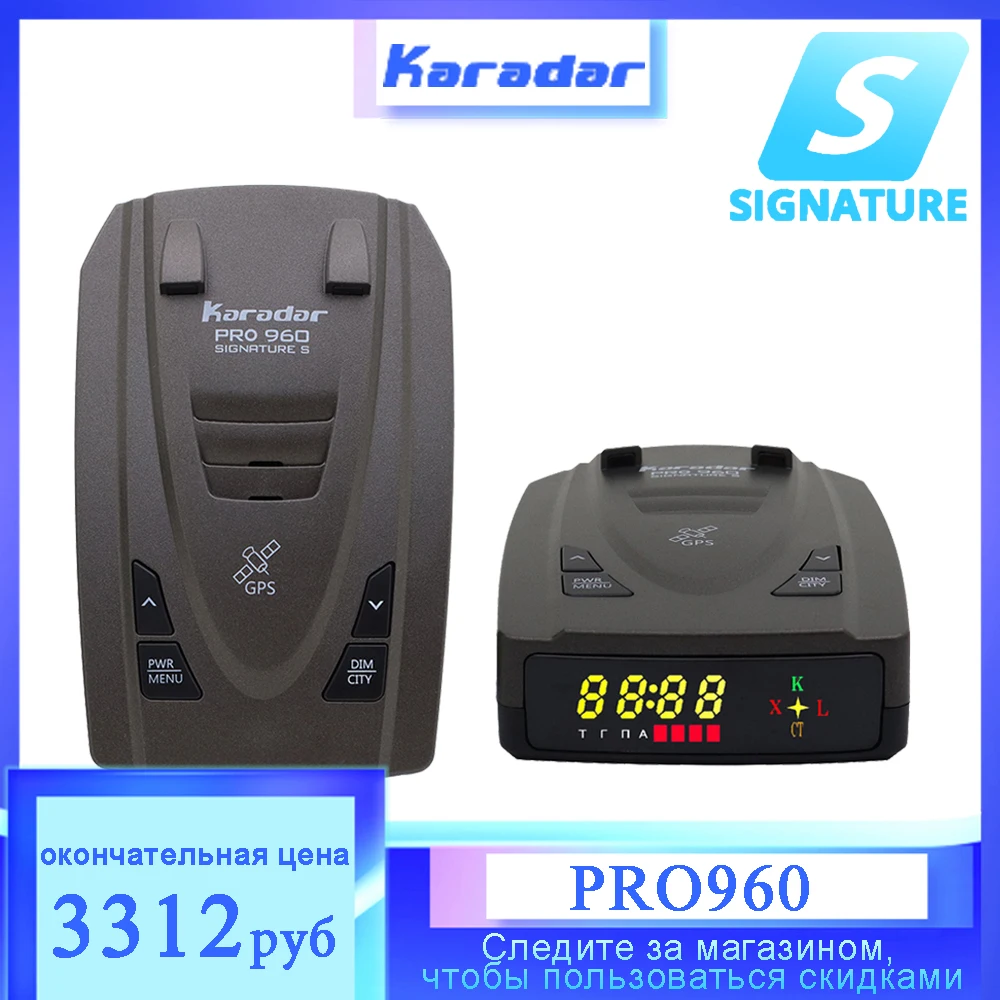 

Karadar 2021 New Car Anti Radar Detector with GPS 2 in 1 Signature Mode Russian Alarm Warning LED Identify X CT K La CORDEN