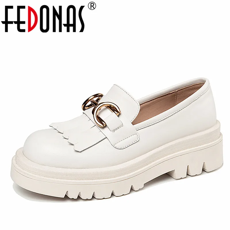 FEDONAS Basic Women Pumps 2022 Spring Summer Genuine Leather Loafers Working Casual Thick Heels Fringe Shoes Woman Sweet Fashion
FEDONAS Basic Women Pumps 2022 Spring Summer Genuine Leather Loafers Working Casual Thick Heels Fringe Shoes Woman Sweet Fashion
