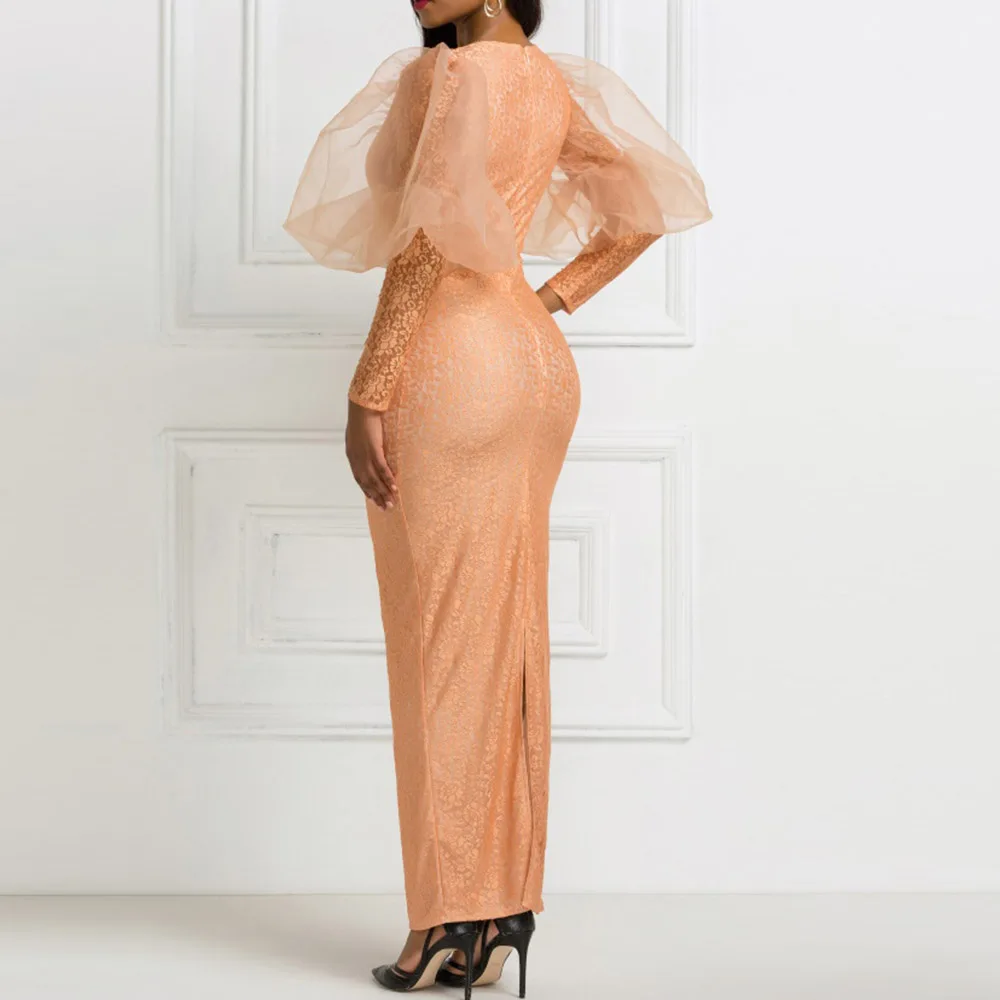 Женское элегантное платье цвета хаки с блестками и дизайнерским дизайном