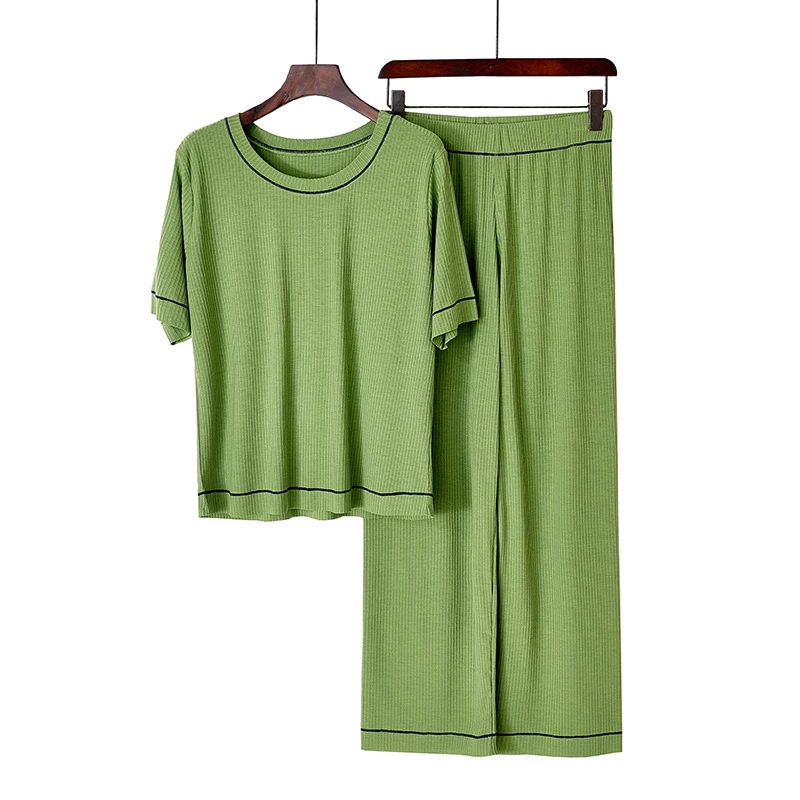 2020 Modal Pajamas Homewear Suit 2pcs Round Neck Shirt &Long Pant Spring New Sleepwear Soft Nightwear Women Home Clothing
2020 Modal Pajamas Homewear Suit 2pcs Round Neck Shirt &Long Pant Spring New Sleepwear Soft Nightwear Women Home Clothing