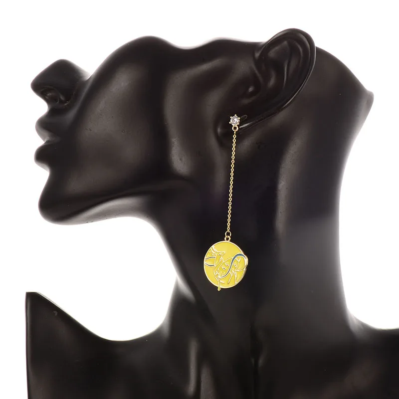 Shineland Colorful Enamel Alloy Deer Long Chain Drop Dangle Fashion Animal Brincos Bohemian Jewelry Women Girls Birthday Gift 
Shineland Colorful Enamel Alloy Deer Long Chain Drop Dangle Fashion Animal Brincos Bohemian Jewelry Women Girls Birthday Gift