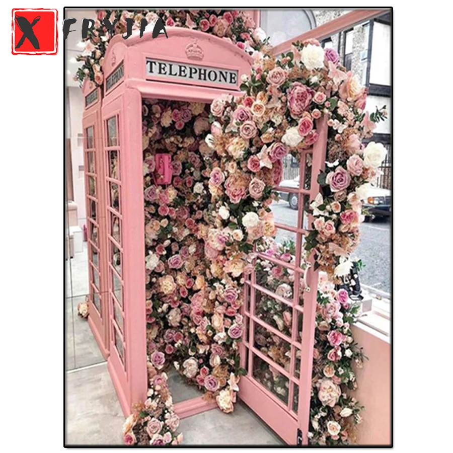 Алмазная 5d-картина «сделай сам», мозаика с изображением пейзажа Лондона, розового цвета, в виде телефонной будки, с цветами, вышивка крестик...
Алмазная 5d-картина «сделай сам», мозаика с изображением пейзажа Лондона, розового цвета, в виде телефонной будки, с цветами, вышивка крестик...