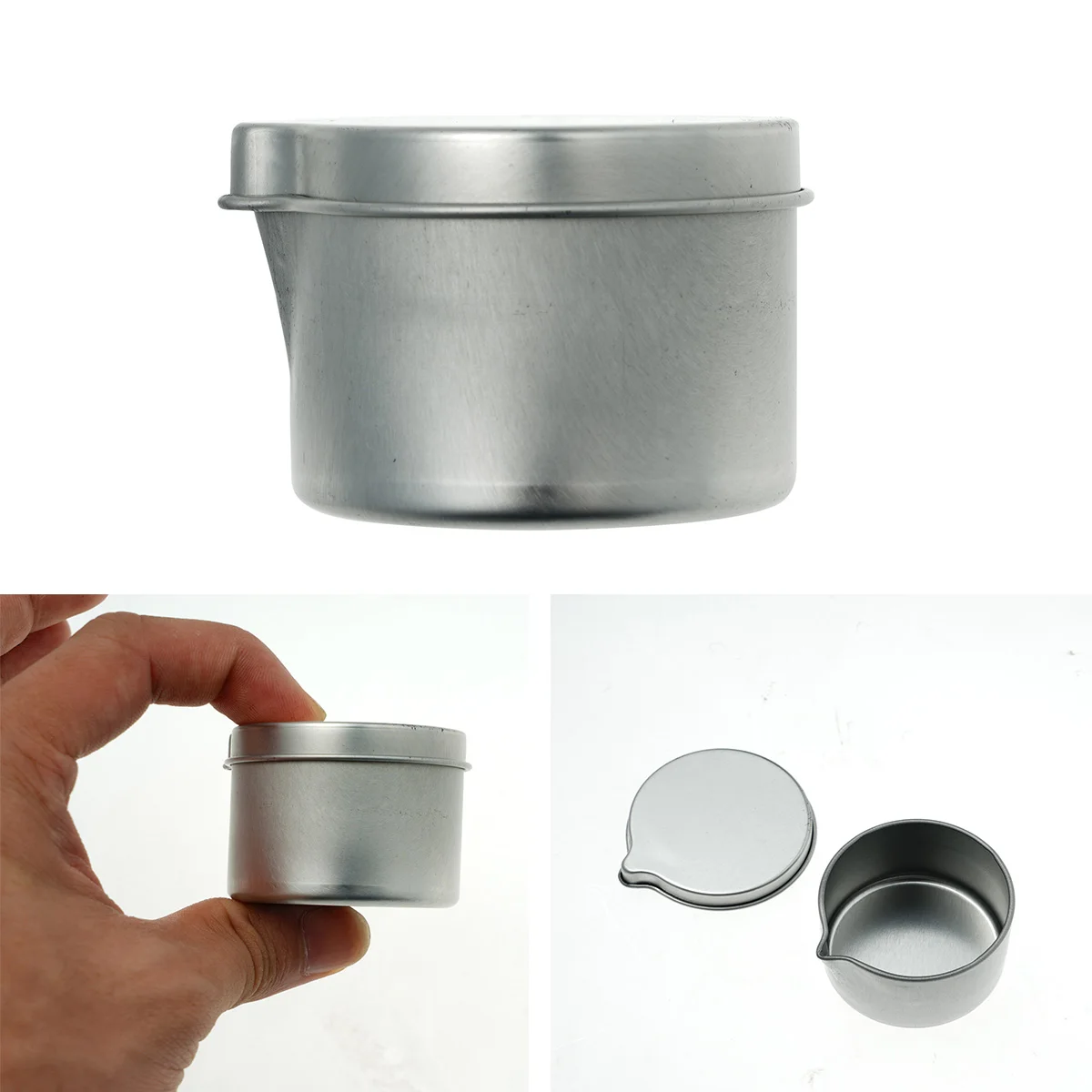 6Pc Silver Storage Tin Box Small Aromatherapy Containers Leakproof Wax Melt Mold Pots Special-Shape Candle Jars DIY Making Tools
6Pc Silver Storage Tin Box Small Aromatherapy Containers Leakproof Wax Melt Mold Pots Special-Shape Candle Jars DIY Making Tools