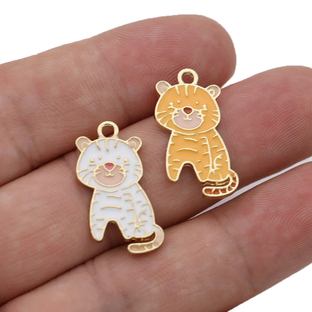5Pcs Enamel Gold Color Cat Tiger Charms Pendant for Jewelry Making Earrings Bracelet Necklace Accessories DIY Craft Findings
5Pcs Enamel Gold Color Cat Tiger Charms Pendant for Jewelry Making Earrings Bracelet Necklace Accessories DIY Craft Findings