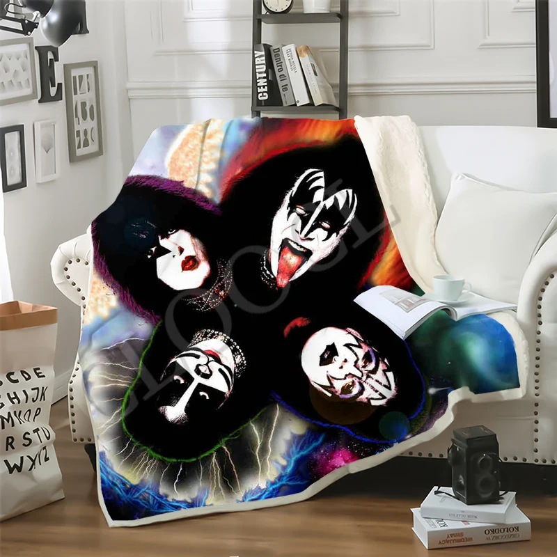 CLOOCL Factory Wholesale Rock Metal Kiss Band Blanket 3D Print Double Layer Casual Sofa Youth Bedding Throw Fashion Blankets
CLOOCL Factory Wholesale Rock Metal Kiss Band Blanket 3D Print Double Layer Casual Sofa Youth Bedding Throw Fashion Blankets