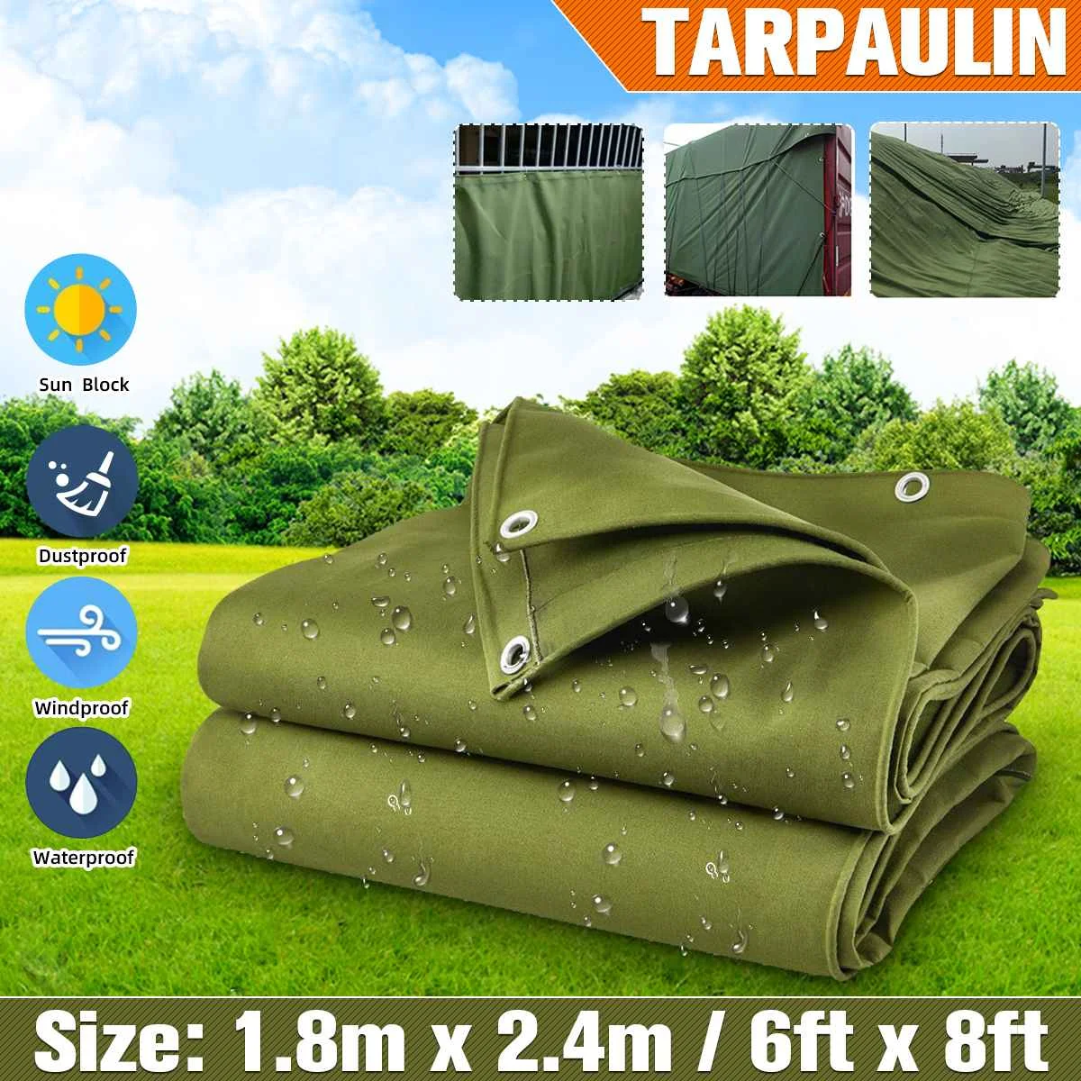 Shade Cloth Tarps Waterproof Ground Tent Trailer Cover Tarpaulin Wear-resistant Cover with Organic Silicon Coating for Boat RV
Shade Cloth Tarps Waterproof Ground Tent Trailer Cover Tarpaulin Wear-resistant Cover with Organic Silicon Coating for Boat RV