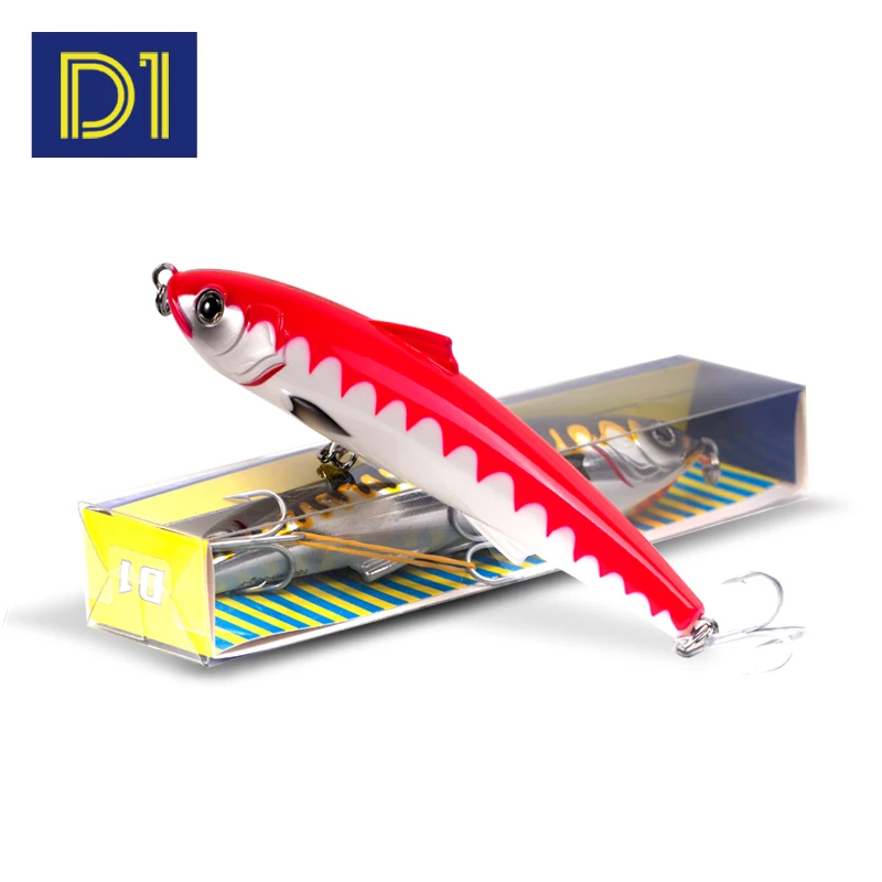 D1 pencil lure flaoting 160mm 58g stickbaits topwater fishing lure for tuna seabass seawater hard fake bait leurre dur de peche
D1 pencil lure flaoting 160mm 58g stickbaits topwater fishing lure for tuna seabass seawater hard fake bait leurre dur de peche