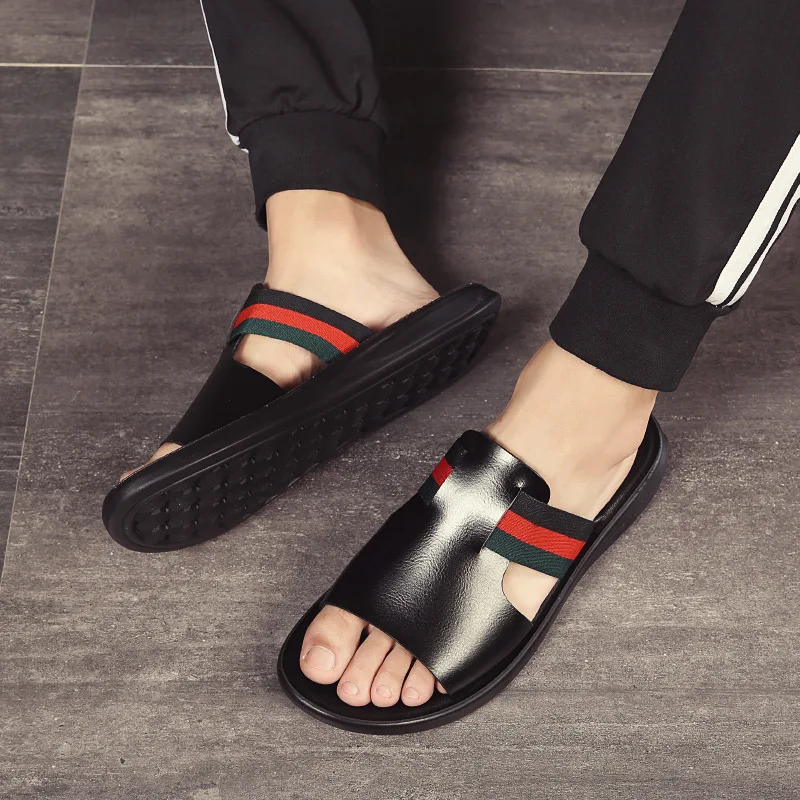 Genuine leather Summer Slippers Men Outdoor Breathable Fashion Brand Beach Shoes Flip Flops Indoor Slides Man Flat Sandals 2021
Genuine leather Summer Slippers Men Outdoor Breathable Fashion Brand Beach Shoes Flip Flops Indoor Slides Man Flat Sandals 2021
