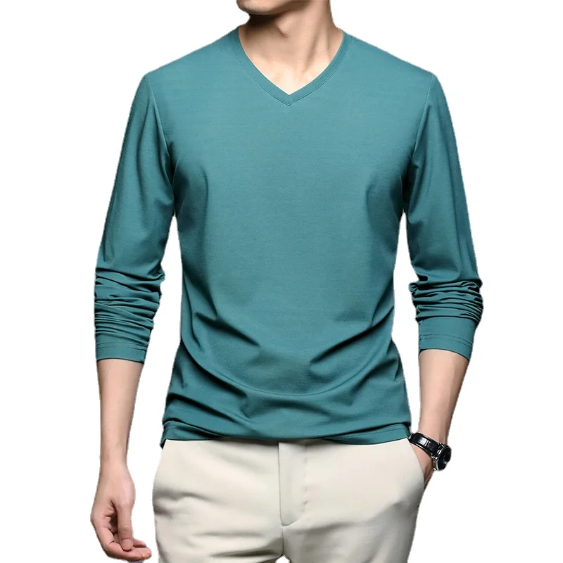 Spring autumn winter men's long sleeved V-neck T-shirt casual bottoming shirt men's solid color T-shirt top fashion new style
Spring autumn winter men's long sleeved V-neck T-shirt casual bottoming shirt men's solid color T-shirt top fashion new style
