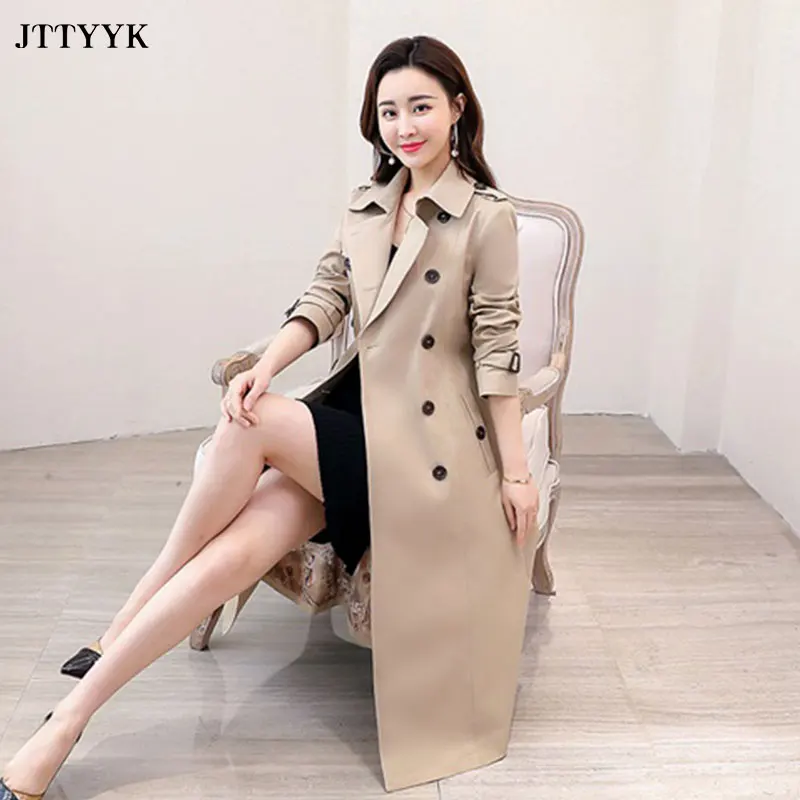 Autumn Winter Women Double Breasted Trench Coats Long With Belt Casual Windbreaker Waterproof Raincoat Business Outerwear LJ500
Autumn Winter Women Double Breasted Trench Coats Long With Belt Casual Windbreaker Waterproof Raincoat Business Outerwear LJ500