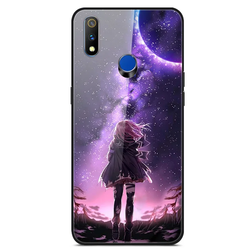 For Realme 3 Pro Phone Case Tempered Glass Back Cover With Black Silicone Bumper Series 2
For Realme 3 Pro Phone Case Tempered Glass Back Cover With Black Silicone Bumper Series 2