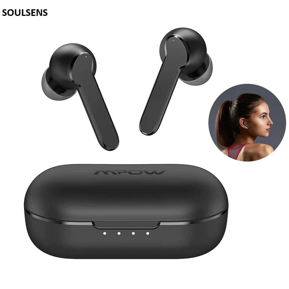 Беспроводные наушники Mpow MBits S Ture с мощными басами IPX8 водонепроницаемые