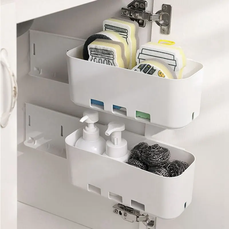 Kitchen Cabinet Retractable Drawer Type Rack Multi-function Punching Clamping Pull-out Storage Box Storage Rack
Kitchen Cabinet Retractable Drawer Type Rack Multi-function Punching Clamping Pull-out Storage Box Storage Rack