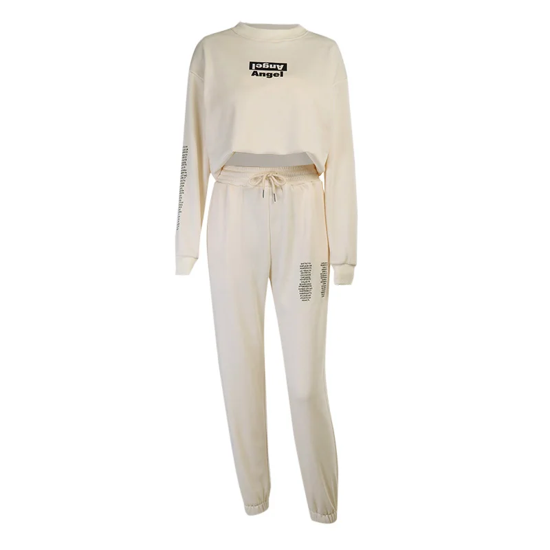 Instunning Two Piece Set Women Long Sleeve O-neck Sweatshirts High Waist Bandage Trousers Letter Print Autumn Casual Streetwear
Instunning Two Piece Set Women Long Sleeve O-neck Sweatshirts High Waist Bandage Trousers Letter Print Autumn Casual Streetwear
