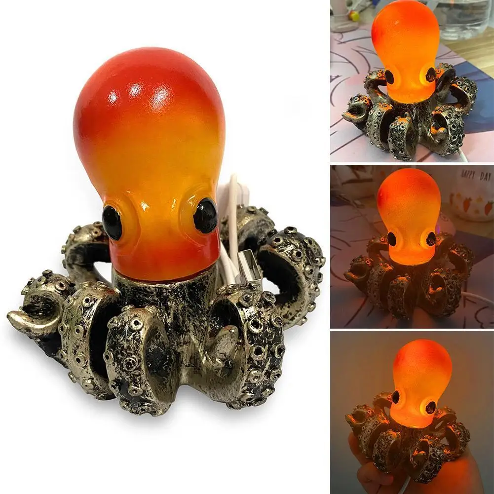 1PC Resin Retro Octopus Led Night Light Deep Ocean Bulbs Usb Recharged Bedside Lamp For Home Decor
1PC Resin Retro Octopus Led Night Light Deep Ocean Bulbs Usb Recharged Bedside Lamp For Home Decor