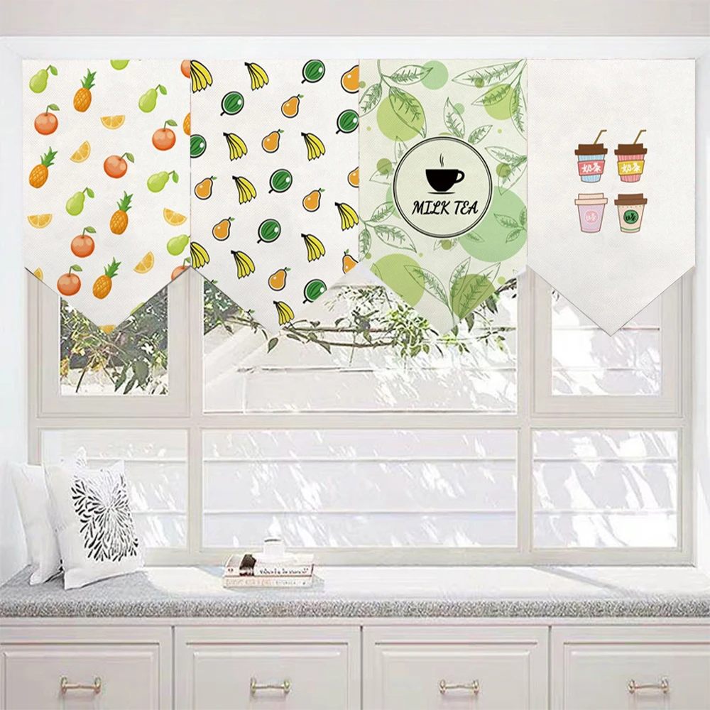 Japanese Short Triangle Curtain Cartoon Milk Tea Fruit For Kitchen Bedroom Restaurant Decor Window Partition Hanging Curtains
Japanese Short Triangle Curtain Cartoon Milk Tea Fruit For Kitchen Bedroom Restaurant Decor Window Partition Hanging Curtains