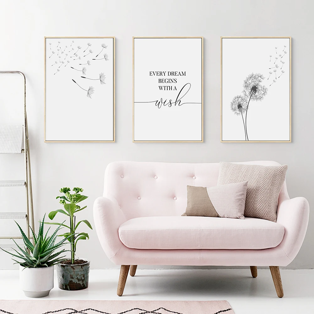 Make Wish Dandelion Poster Prints Nordic Canvas Painting Wall Art Picture Minimalist Quotations Living Room Bedroom Nursery Deco 
Make Wish Dandelion Poster Prints Nordic Canvas Painting Wall Art Picture Minimalist Quotations Living Room Bedroom Nursery Deco
