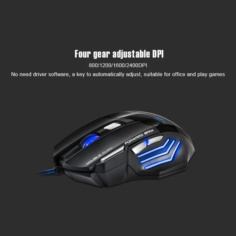 Pohiks 1pc Professional Ergonomic Wired Gaming Mouse 7 Button Adjustable 2400 DPI LED Breathing Lamp Mice
Pohiks 1pc Professional Ergonomic Wired Gaming Mouse 7 Button Adjustable 2400 DPI LED Breathing Lamp Mice