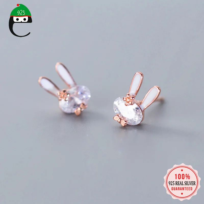 ElfoPlataSi 100% 925 Solid Real Sterling Silver 10mmX6mm Rabbit CZ Stud Earrings For Women Girl Fine Silver Jewelry XY1240
ElfoPlataSi 100% 925 Solid Real Sterling Silver 10mmX6mm Rabbit CZ Stud Earrings For Women Girl Fine Silver Jewelry XY1240