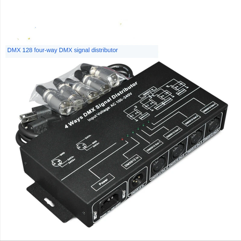 ANPWOO DMX Signal Amplifier Repeater DMX Splitter 4 Output Ports AC 100-240V Signal Distributor 512 
ANPWOO DMX Signal Amplifier Repeater DMX Splitter 4 Output Ports AC 100-240V Signal Distributor 512