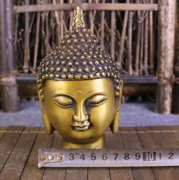 Collection Chinese Brass Carving Handmade Buddha Head Ornament Buddha Statue Home Decoration Gift
Collection Chinese Brass Carving Handmade Buddha Head Ornament Buddha Statue Home Decoration Gift